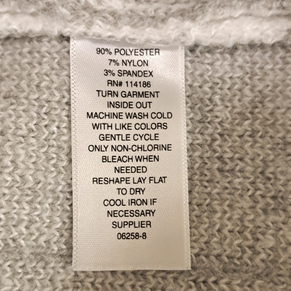 Liz Claiborne Women's Large Sweater Pullover Gray/White pattern Long Sleeve - Picture 5 of 8